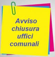 Ufficio tributi - Avviso chiusura